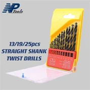 13/19/25pcs Dwat Tij Twist Drill ak Bwat Plastik
